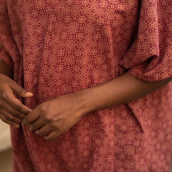Idika Maroon Ajrakh Co-ord Set - Image 3