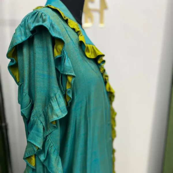 Aspen - Green and Blue Designer Resort Shirt - Image 2