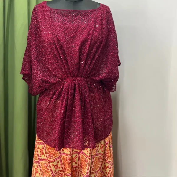 Harsa - Sequin Top and Printed Skirt Set - Image 3