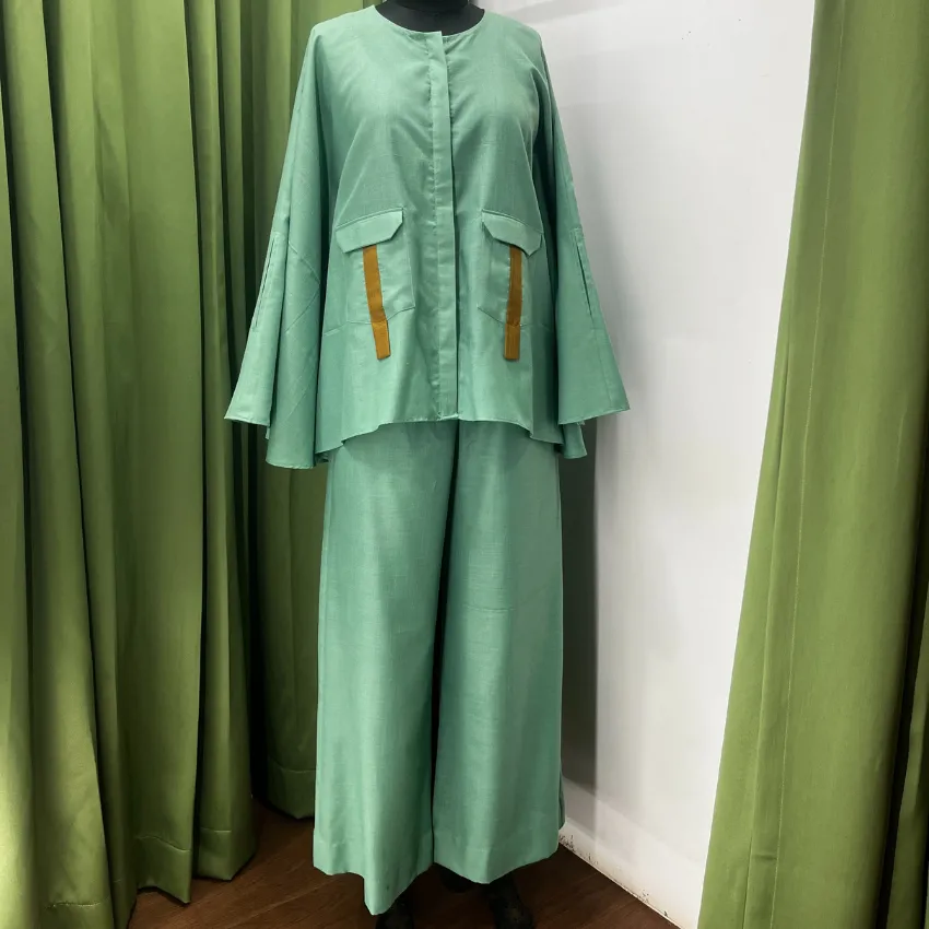 Kaca - Teal Kaftan Co-ord Set
