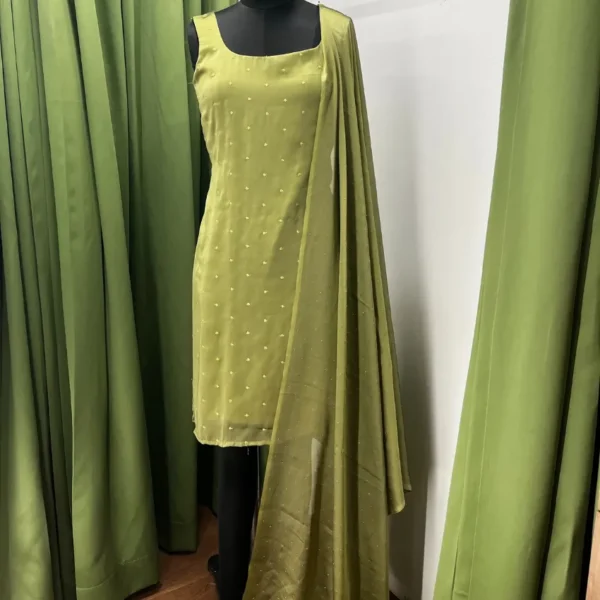 Kandota Kurta and Dupatta - Green