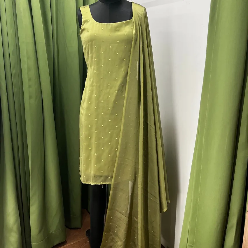 Kandota Kurta and Dupatta - Green