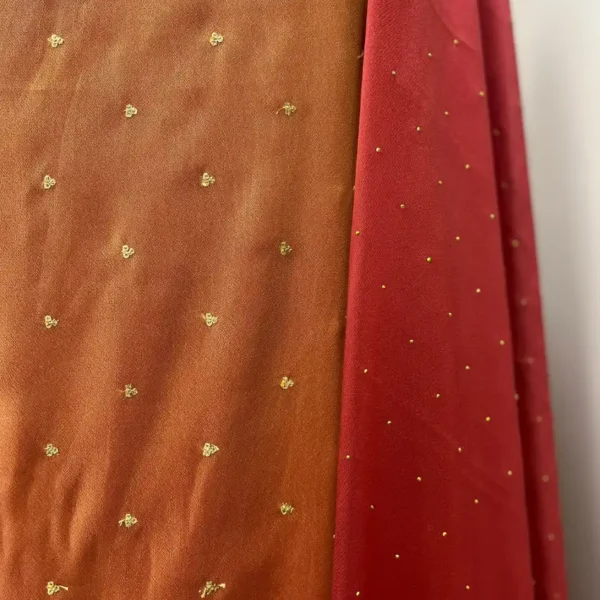 Kandota Kurta and Dupatta - Peach - Image 3
