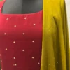 Kandota Kurta and Dupatta - Red - Image 3