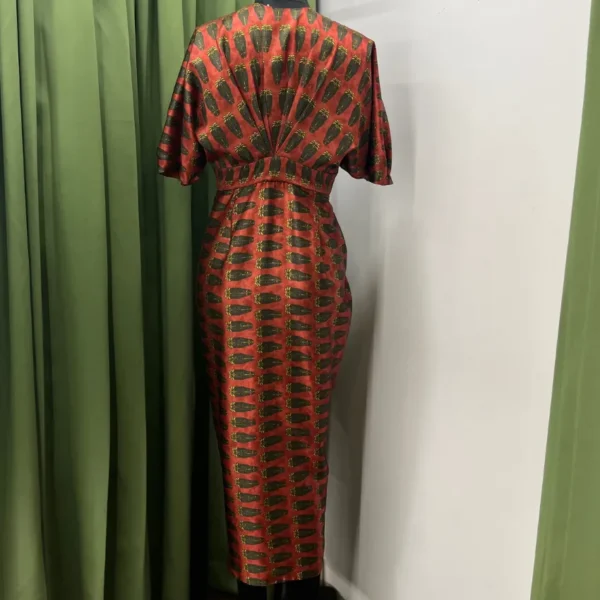 Manjari - Printed Overlap Draped Dress - Image 4