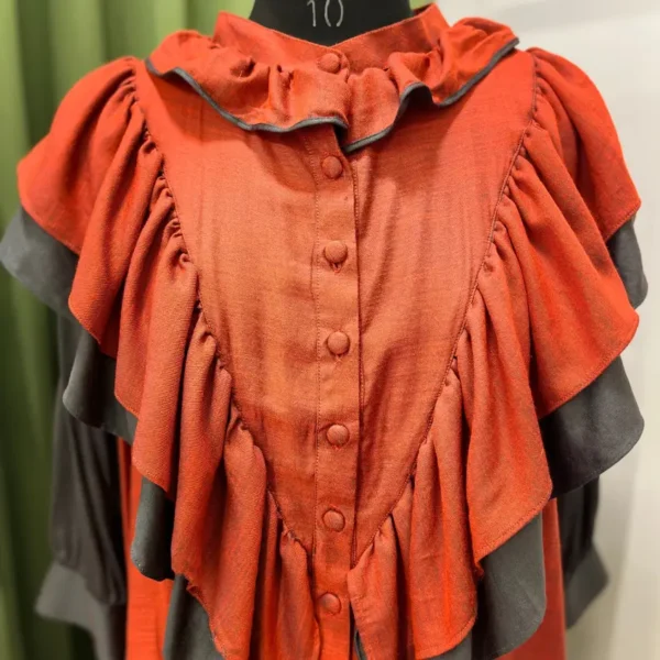 Red and Grey Designer Resort Shirt - Image 2