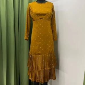 Rasala - Mustard Pleated Dress