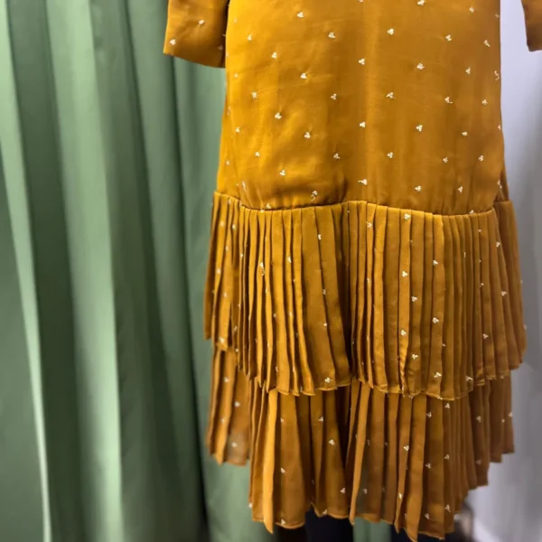 Rasala - Mustard Pleated Dress - Image 4